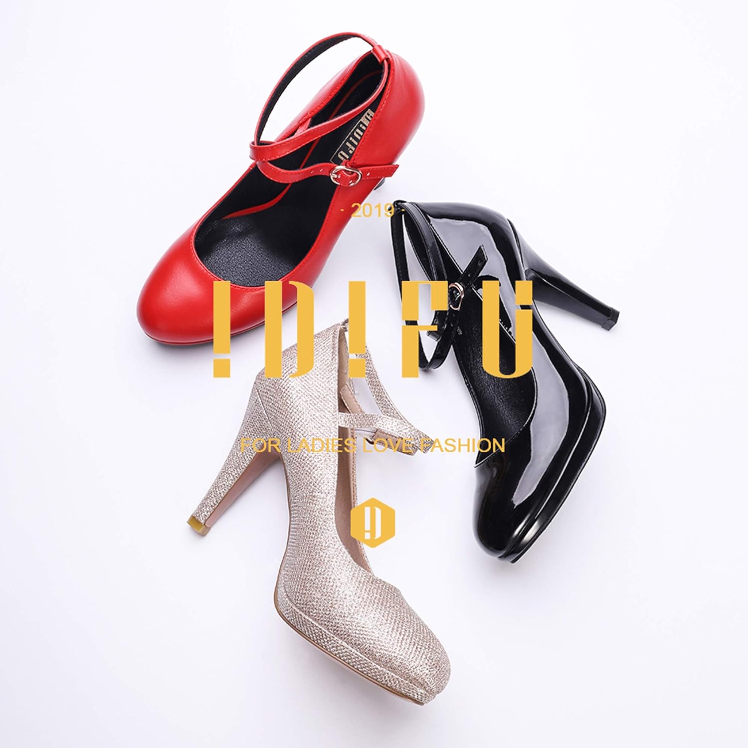 IDIFU Women's Tracy Platform High Heels Closed Toe Pumps Strappy Cross Ankle Strap Shoes for Casual Work Wedding - Image 2