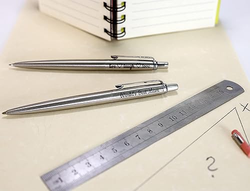 Miniatura 4 de Bolígrafo personalizado Parker Jotter SS + caja de regalo Grabado con láser, borde cromado