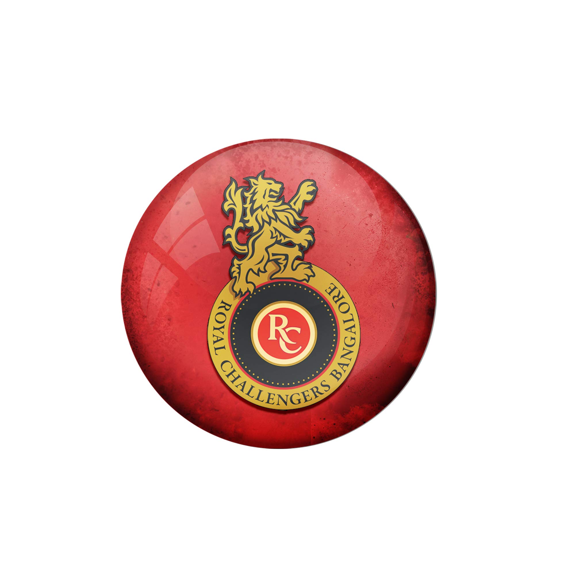AVIAVI Fridge Magnet Red Royal Challengers Bangalore Small Size 44mm Metal MR8000431
