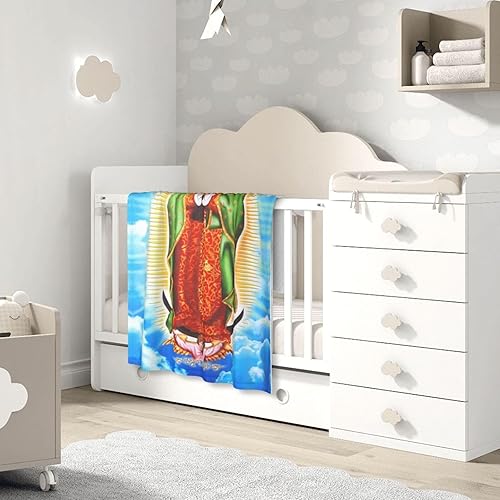Miniatura 2 de Guadalupe - Manta virgen para bebé, recién nacido, para guardería y cuna, de franela para recibir, mantas de forro polar suave para bebé