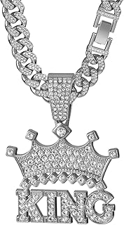 EDINGM Iced Out Bling Diamond Cuban Link Chain 13mm Width | 18K Gold Plated Luxury Hip Hop Jewelry for Men & Women | Miami Cuban Necklace Unisex