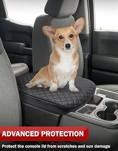 Miniatura 3 de KBH Funda para reposabrazos de consola central para Chevy Silverado y GMC Sierra 2019 2020 2021 2022 2023 2024 2025 2026, protector de tapa de