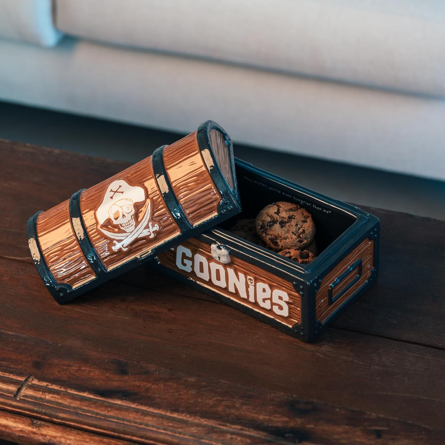 Grupo Erik The Goonies Cookie Jar With Lid | Biscuit Tin | 8 x 5.3 x 4.8 inches - 20.3 x 13.5 x 12.2 cm | Sweet Jar | Kitchen Decor | Airtight Food Storage Container | Goonies Merchandise