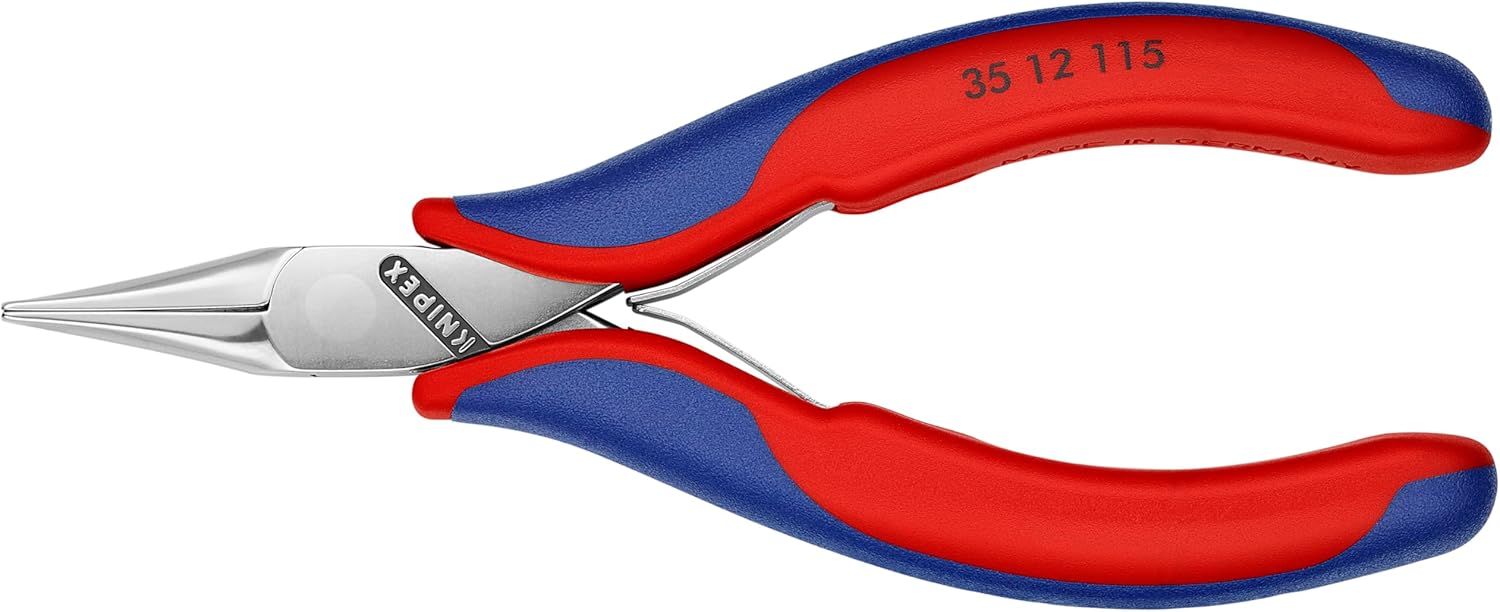 KNIPEX - 35 12 115 Tools - Electronics Pliers With Flat Tips, Multi-Component (3512115), 4.5