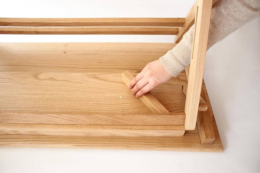 Amazon.co.jp: オークヴィレッジ 折りたたみデスク ナチュラル