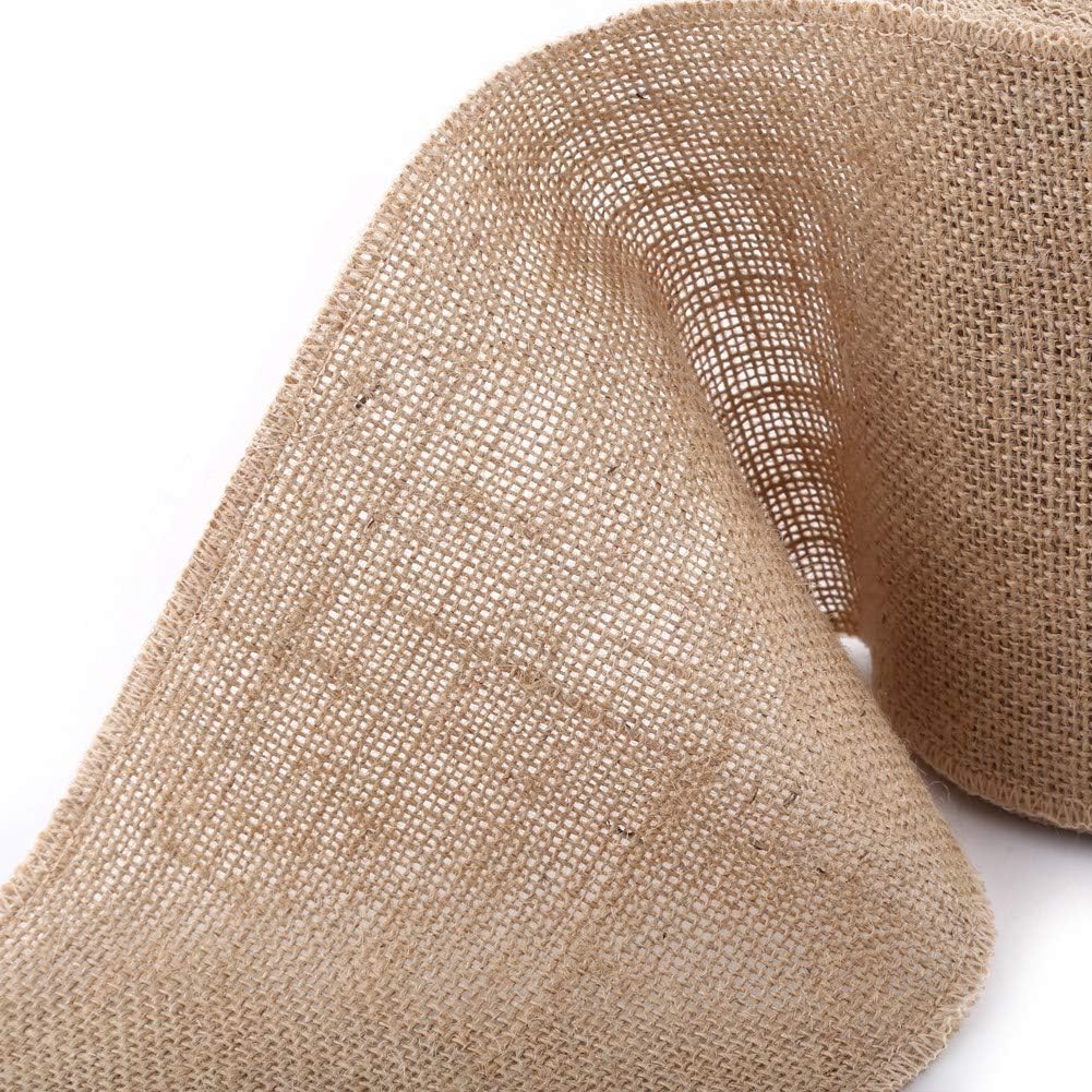 10M Hessian Burlap Woven Rustic Hessian Jute Burlap Fabric Ribbon Table Runner Wedding DecorationsParty Decoration for Parties (15CM) Handcraft Materials - Image 5