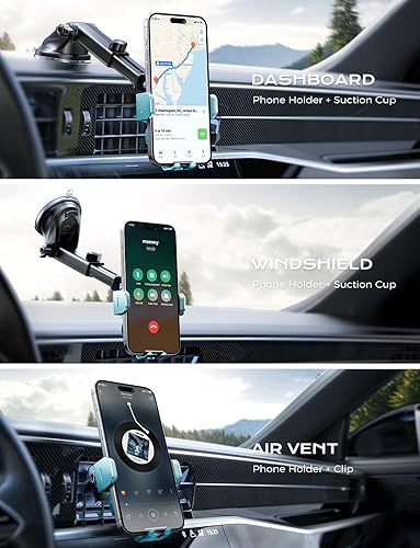 Miniatura 74 de CHGeek Cargador de coche inalámbrico, carga rápida de 15 W, soporte de teléfono para iPhone 15 14 13 12 11 Pro Max Xs, Samsung Galaxy S25 Ultra S24