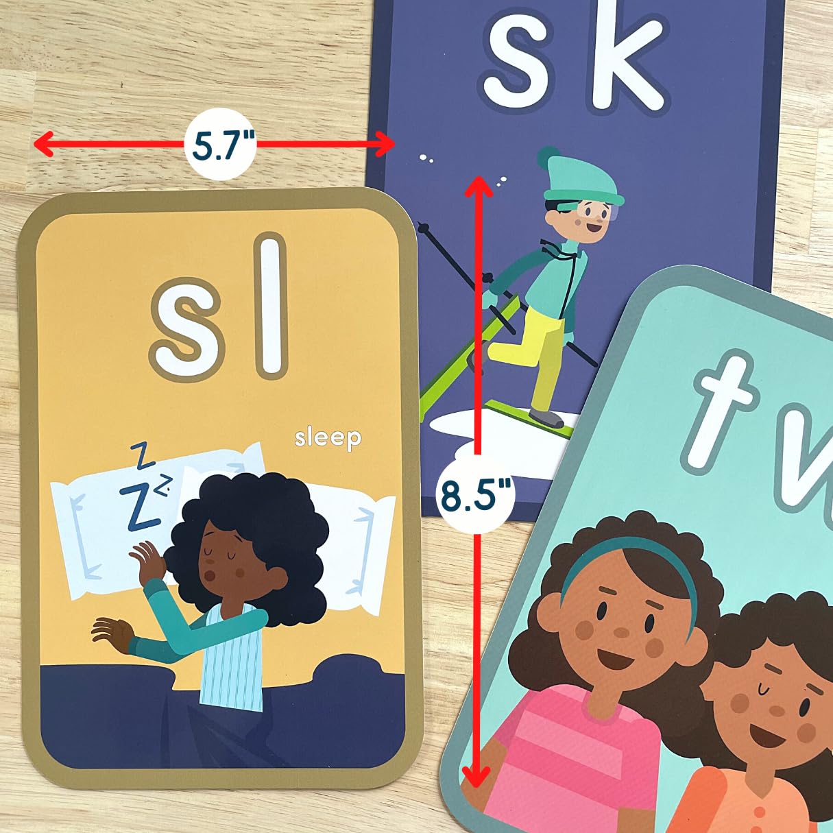 ABSee Me Blends Bulletin Board Set - 20 PCS Phonics Flash Cards - Learn to Read Spell Words Consonant Blends Science of Reading Manipulatives - First Grade Blends Phonics Poster - Homeschool Supplies - Image 6