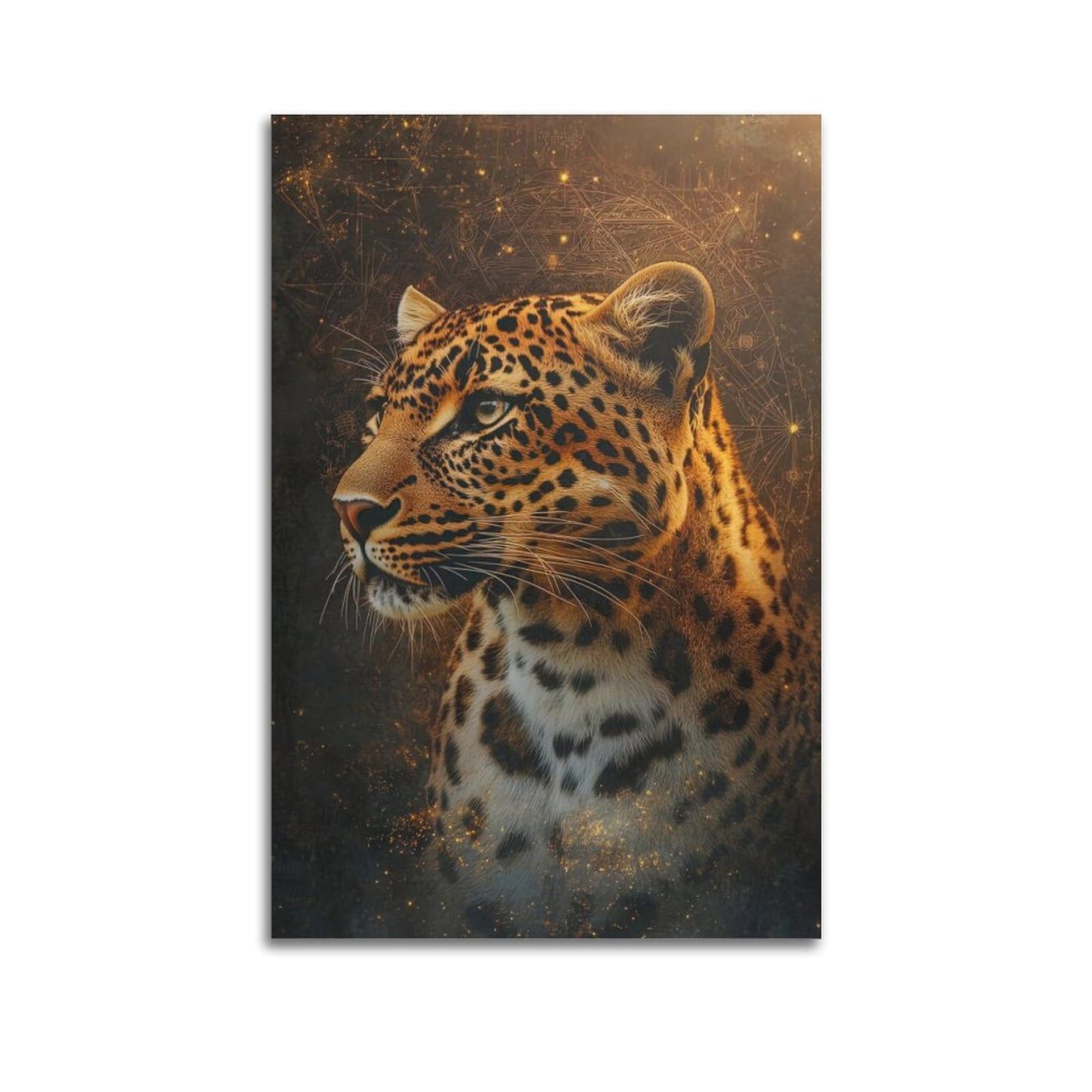 ZSZWHJ Animal Poster Lonely Leopard Poster Decorative Painting Canvas Wall Posters And Art Picture Print Modern Family Bedroom Decor Posters 16x24inch(40x60cm)