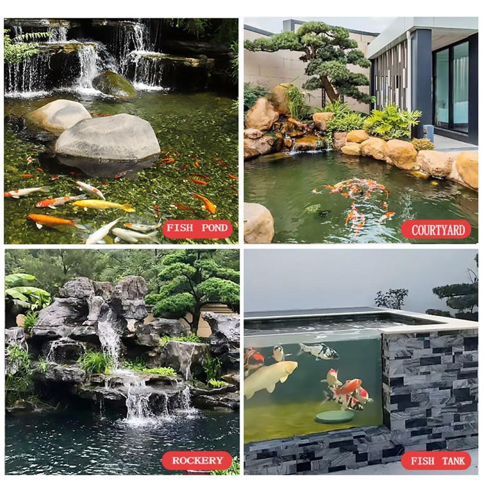 Kit di scarico a cascata in acciaio inox per giardini acquatici e stagni