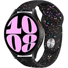 Bands Compatible for Samsung Galaxy Watch 7/FE/6/5/4 40mm 44mm/Watch 6 Classic 43mm 47mm/Watch 5 Pro 45mm/Watch 4 Classic 42mm 46mm, 20mm Soft Silicone Sports Replacement Strap Women Men