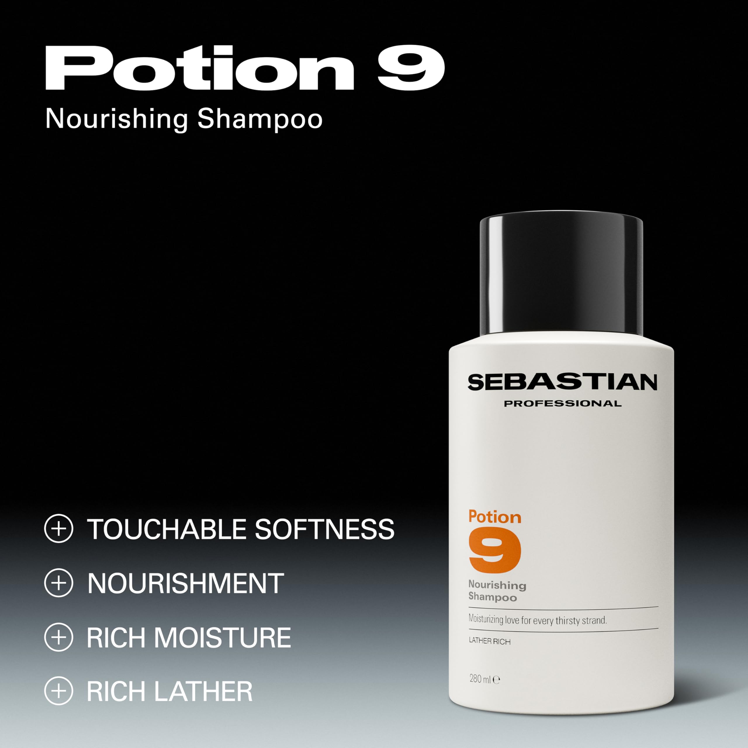 Sebastian Professional Potion 9 Nourishing Shampoo - Cleansing & Softening Shampoo for Dry & Damaged Hair (1000ml) - Image 2