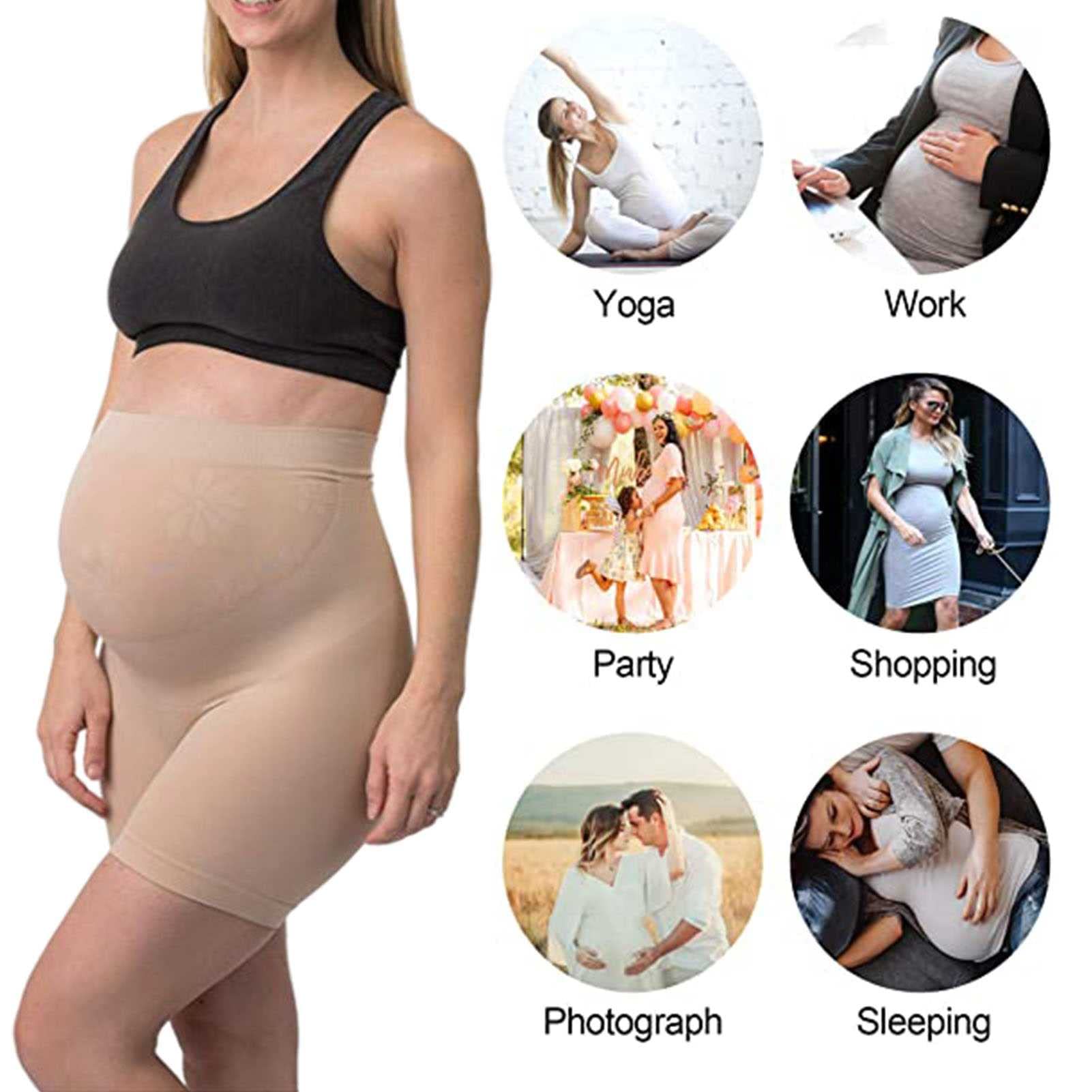 LYGXWJFC Certificación de Seguridad Ropa Interior de Maternidad para Mujer, Cintura Alta, Bragas para el Vientre, Ropa Interior para Embarazo, Paquete de 2