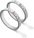 2 Packs 1/2-Inch Self-Adhesive Measuring Tape, 78 Inch or 200cm Peel and Stick Tape Measure, Imperial and Metric Scales, Left-Right Reading Ruler Tape for Workbench, Table Saw, Drafting Table, White