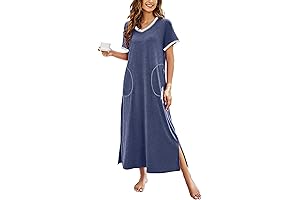Women's Full Length Short Sleeve Nightgown