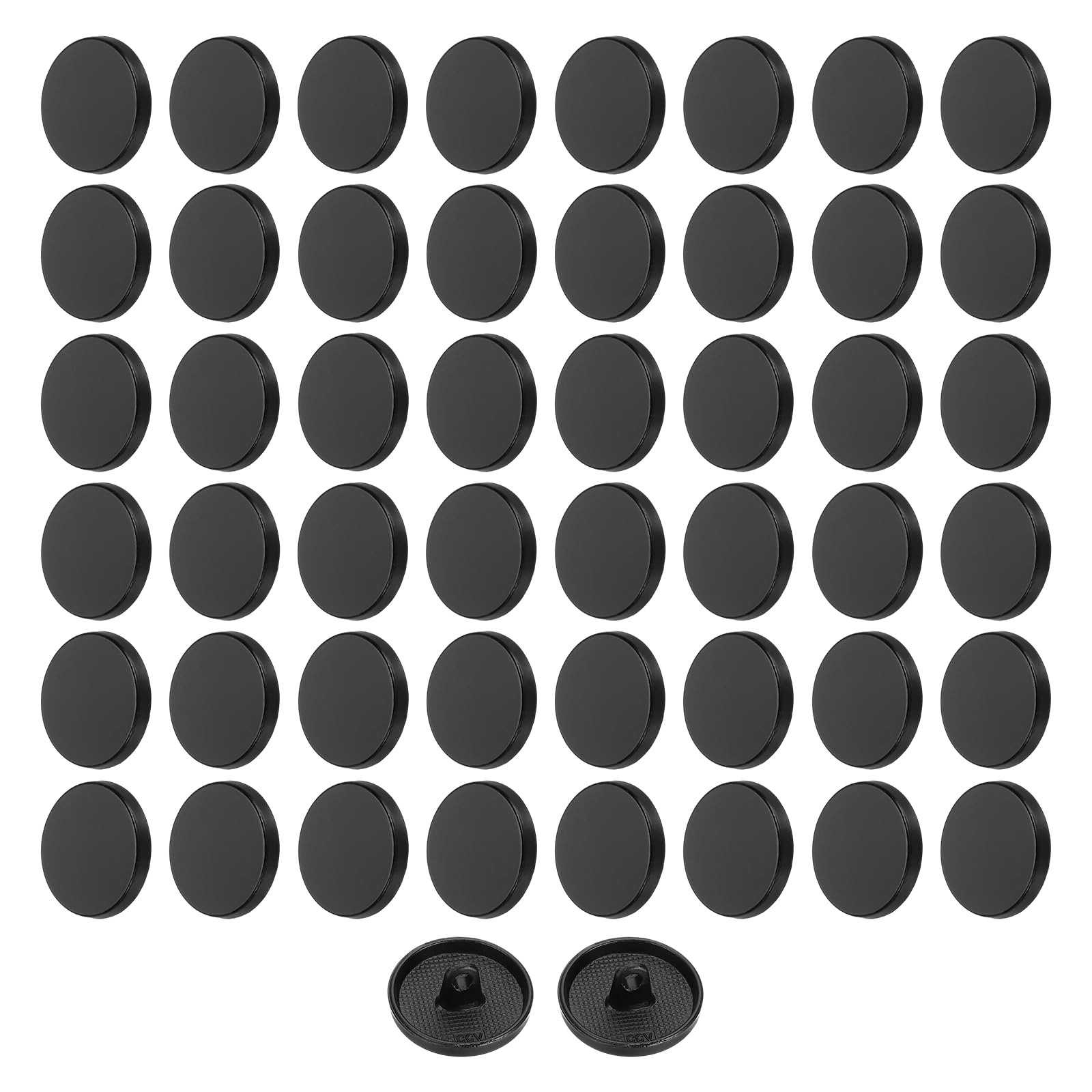 Boutons à coudre en métal noir mat 28L pour réparer costumes et manteaux