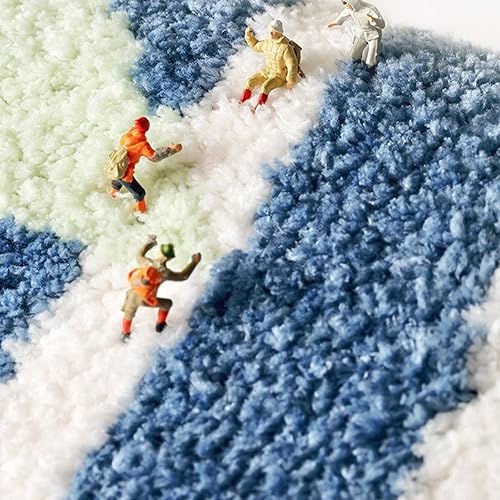 Miniatura 4 de Hi Space Alfombras de baño de 31.5 x 19.7 pulgadas, tapete de baño de hojas verdes para baño, antideslizante, lavable a máquina, suave microfibra