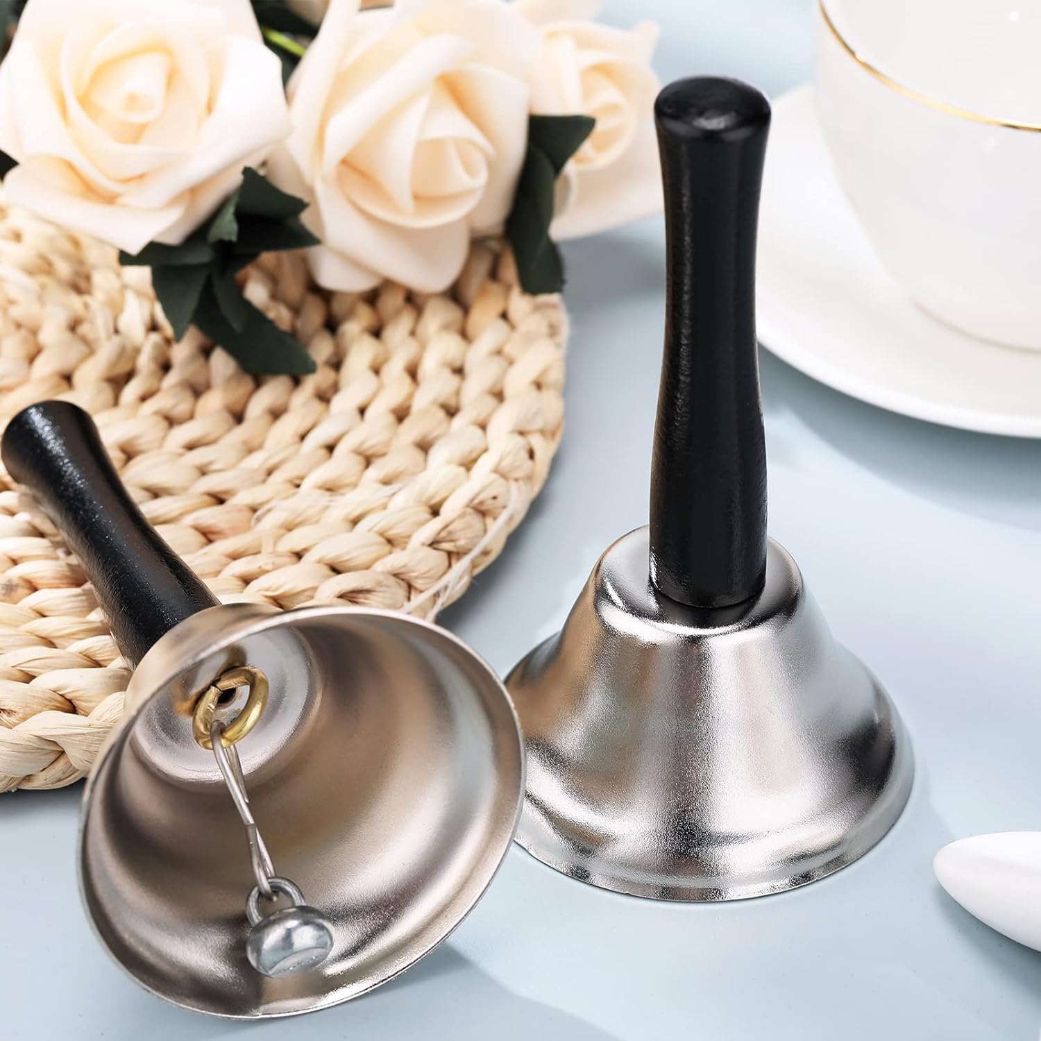Carillon de réception pour hôtel / Cloche à main / Sonnette de service Sonnette classique en acier pour appels de service (Campana 13 cm)