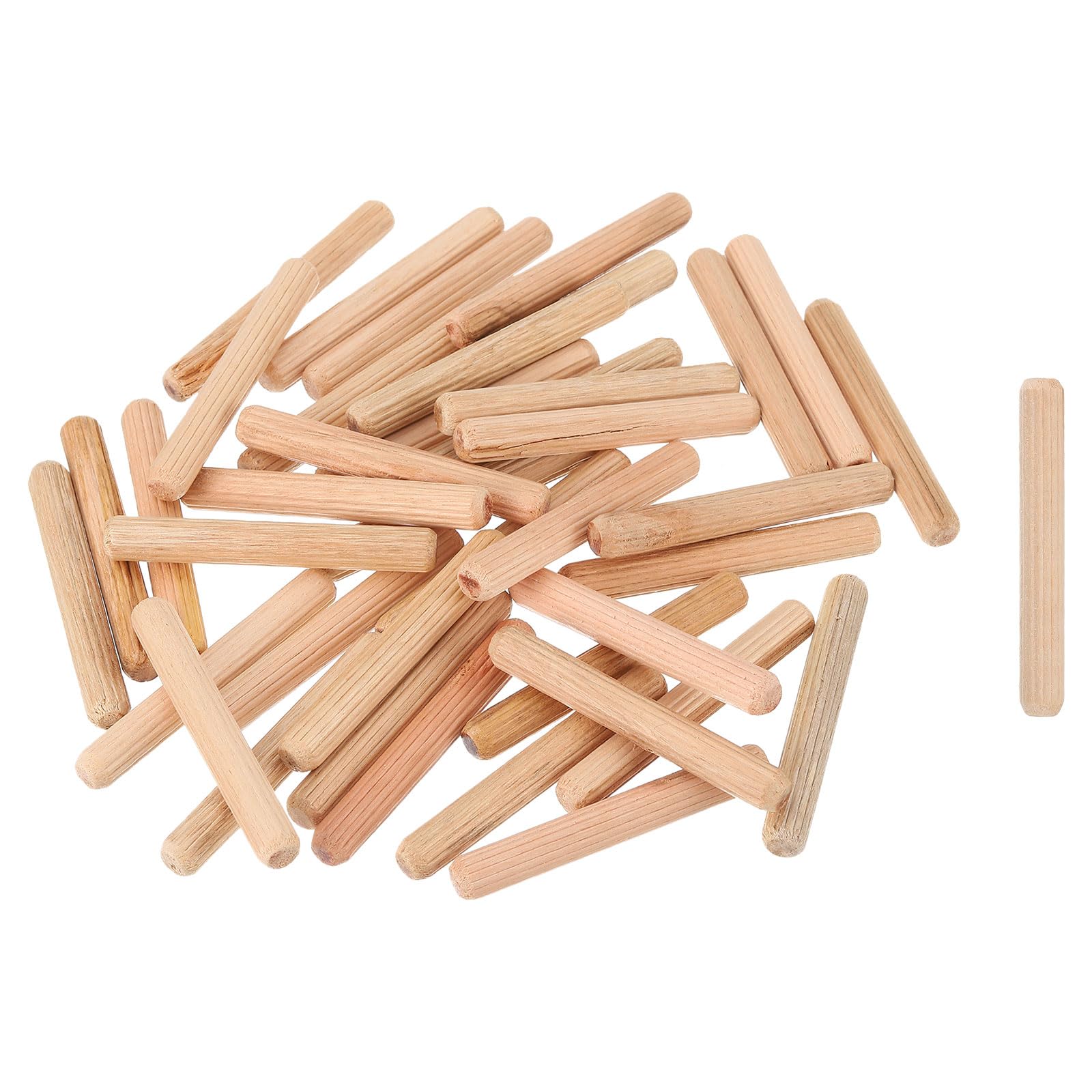 Wooden Dowel Pins - 100 Pack for Woodworking -18