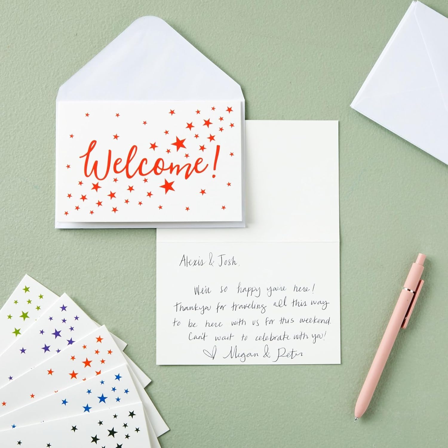 Best Paper Greetings Welcome Cards - 36 Count, 4 x 6 In, 250 GSM Cardstock, Star Pattern - Envelopes Included & Welcome Note Cards for Guests & Employees - Image 2