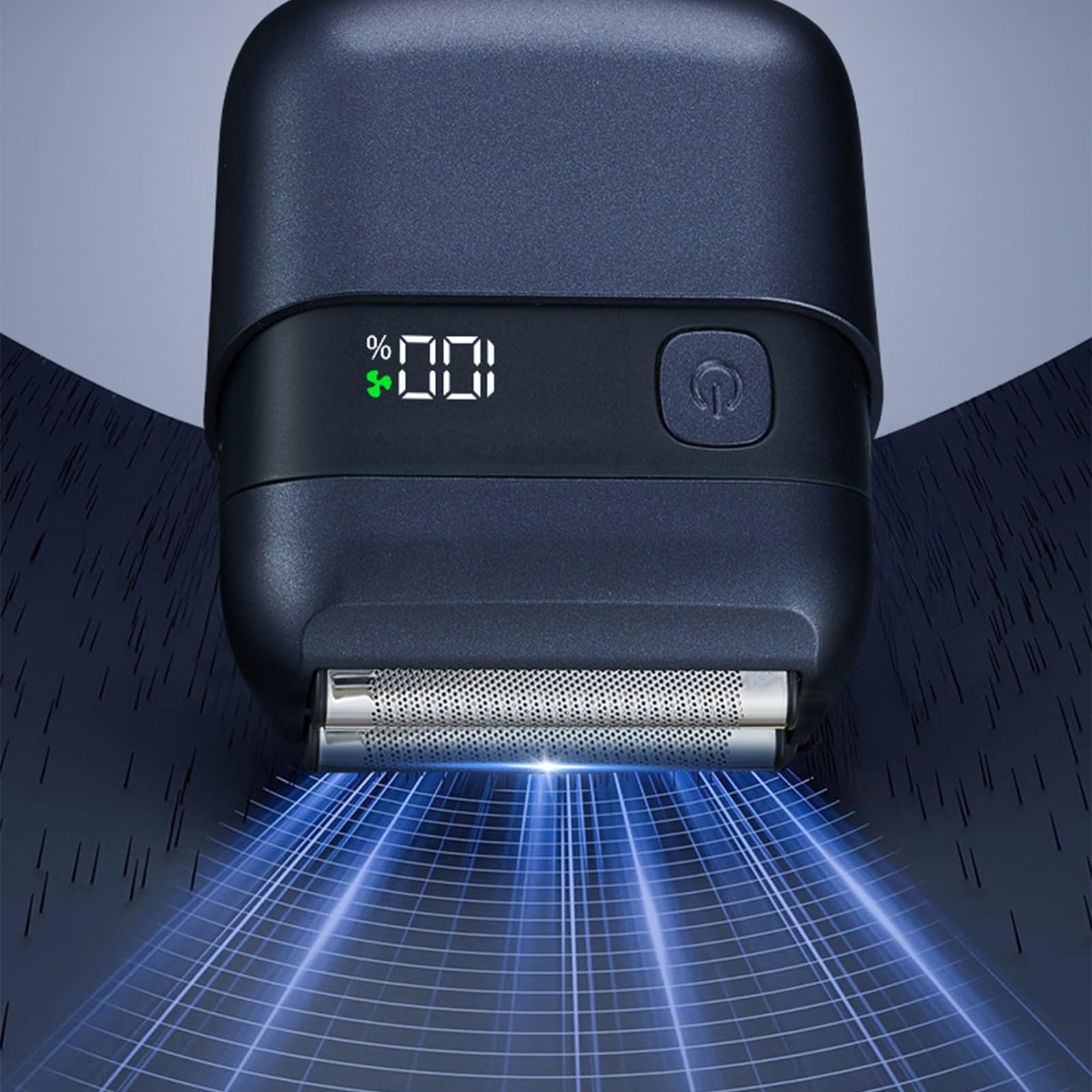 Rasoio elettrico ricaricabile con pannello LED e rasatura delicata per uomo resistente all'acqua e compatto design da viaggio rasoio elettrico portatile con display digitale e design