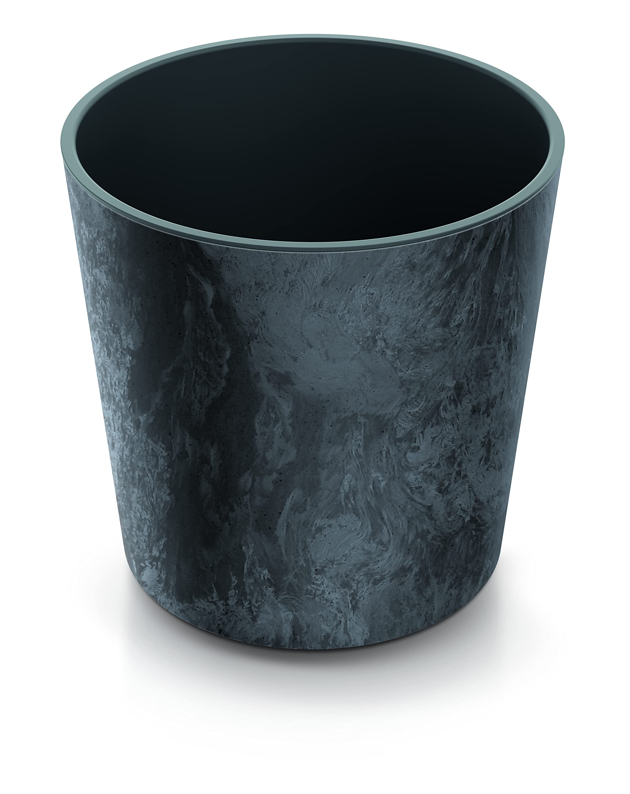 Urbnliving Anthracite Medium Round Modern Concrete Look Planter Flower Plant Pot Indoor Outdoor Garden Decor Contemporary D25cm Xh25cm (Anthracite)