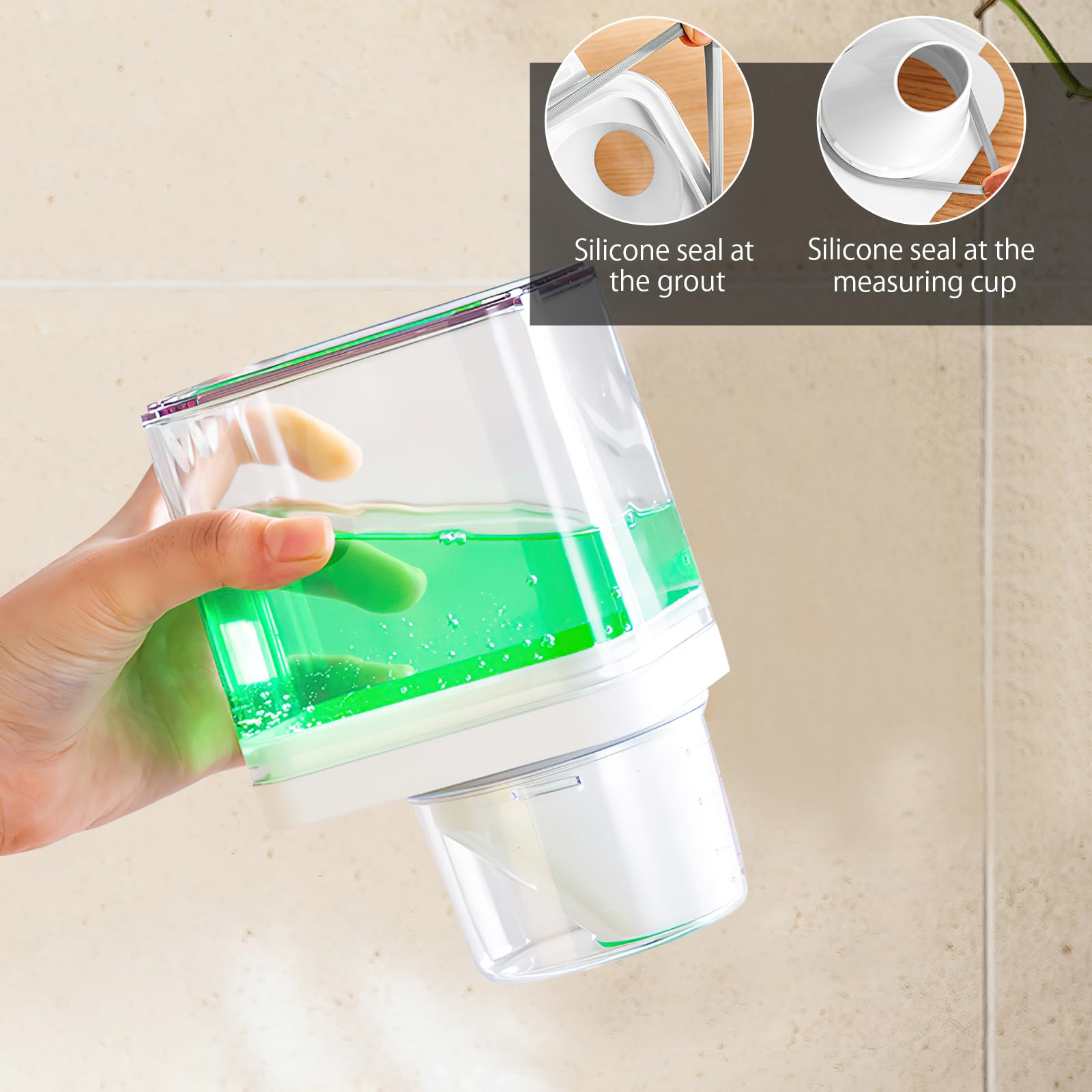 Pudełko do przechowywania detergentów do prania, 1100 ml, dozownik proszku do prania z uchwytem, proszek do prania, środek do dozowania, oszczędność miejsca, pojemnik na czyste ubrania