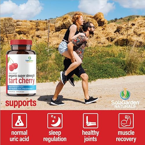 Miniatura 5 de Suplemento orgánico de cereza agria Montmorency Super Strength  Concentrado 501 cultivado en los Estados Unidos  Contiene cereza orgánica