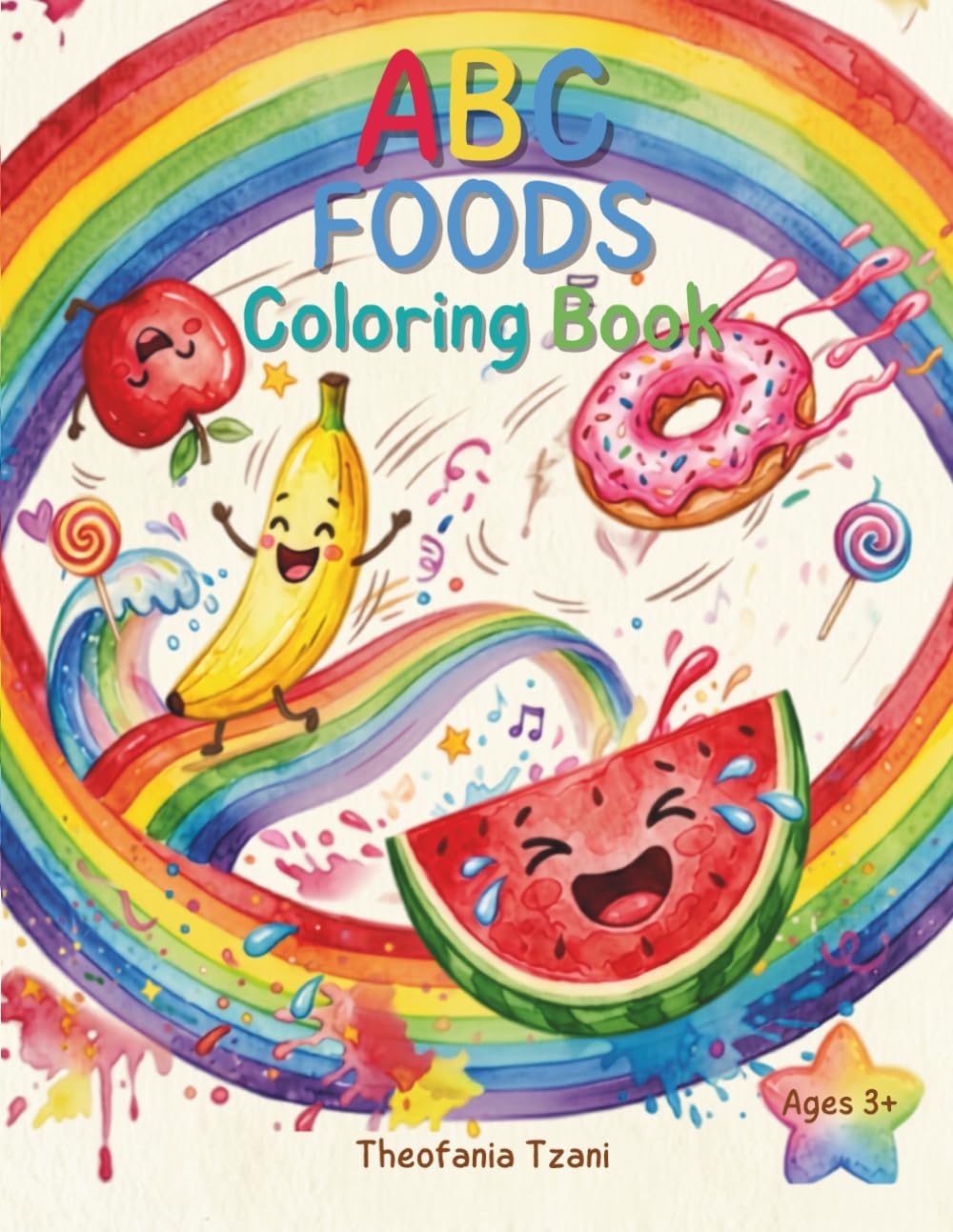 ABC Foods Coloring Book: A Fun Coloring Book for Kids Ages 3+ (ABC Coloring Book Series)