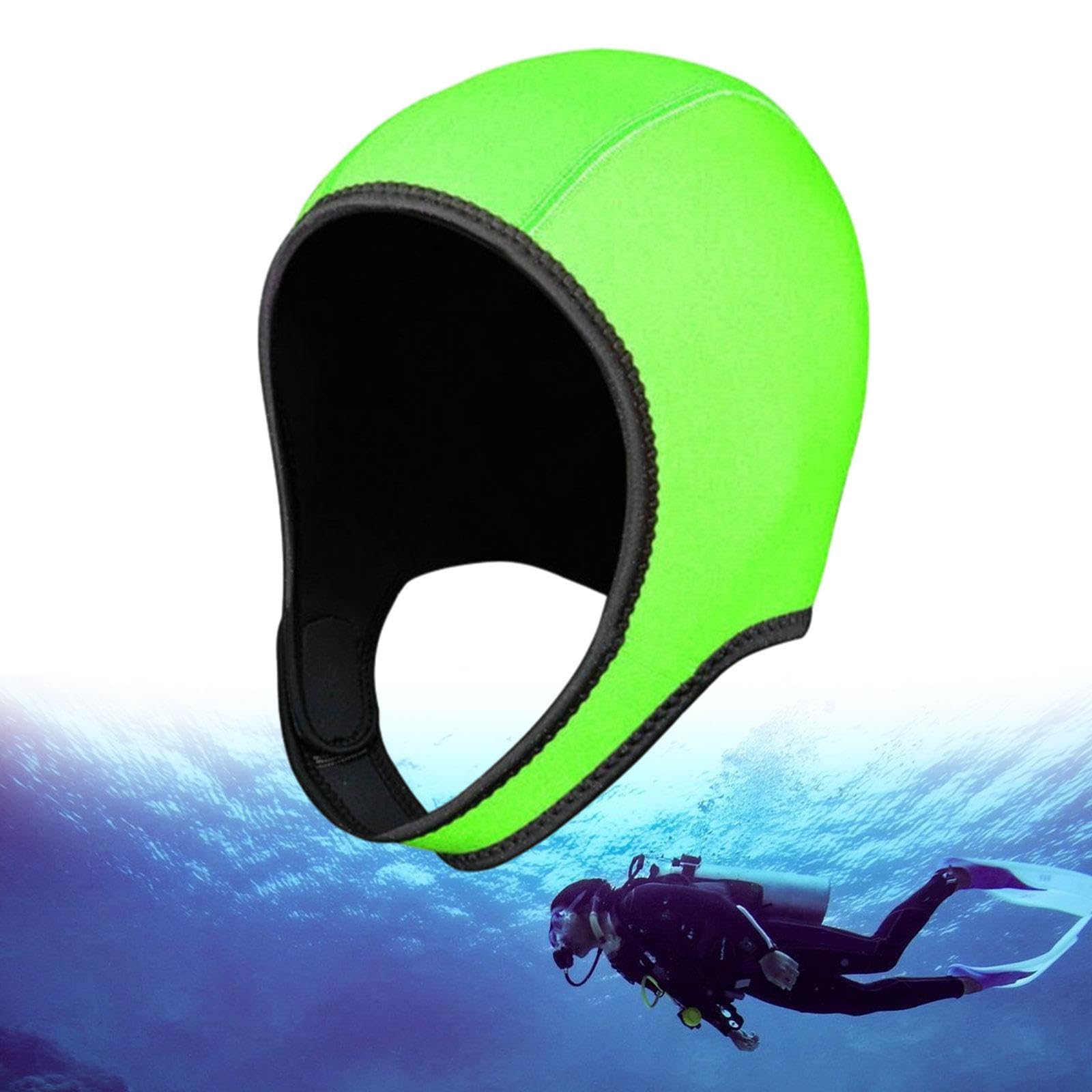 Taucherhaube Neopren Kapuze Zum Schwimmen Und Tauchen mit Kinnriemen Komfortabler für Erwachsene Und Kinder Schnell Trocknende Bedeckung für W