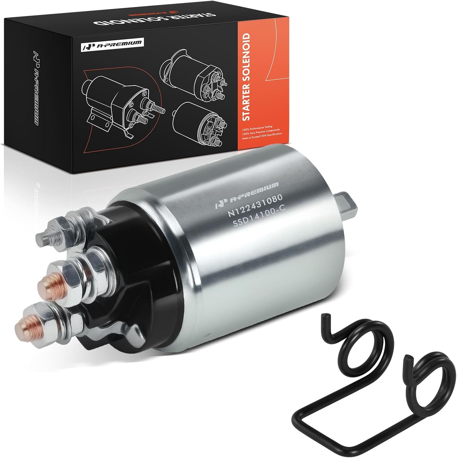 A-Premium Starter Solenoid Compatible with Chevrolet, GMC, Workhorse, Hummer, Workhorse Custom Chassis - Silverado 2500 HD Classic, Sierra 3500, Express 4500 Cargo, Savana, C5500 Topkick, LF72-12V