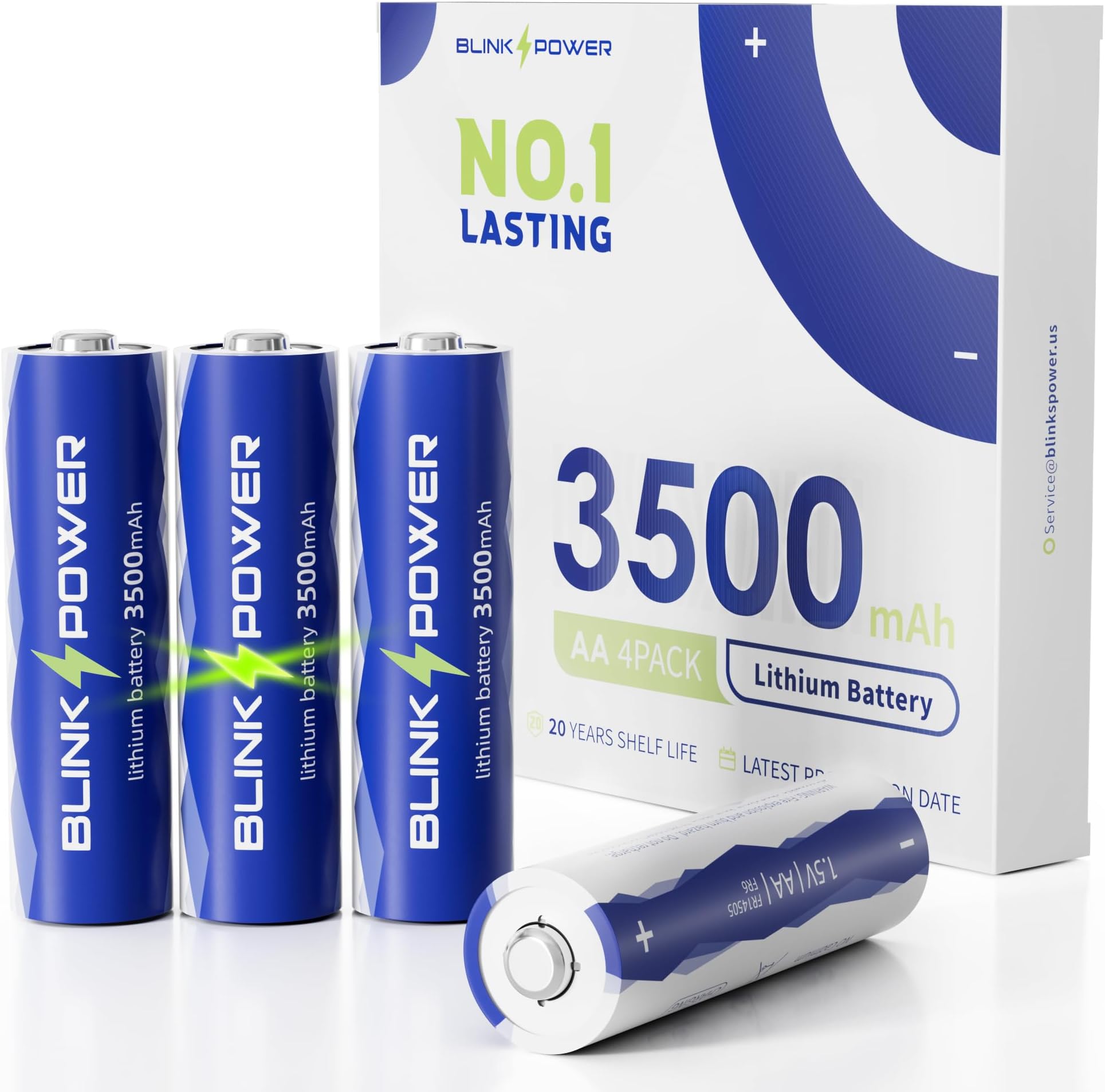Lithium Batteries AA 4 Pack, 3500mAh NO.1 Lasting 1.5V Double A Lithium Battery 【Non-Rechargeable】