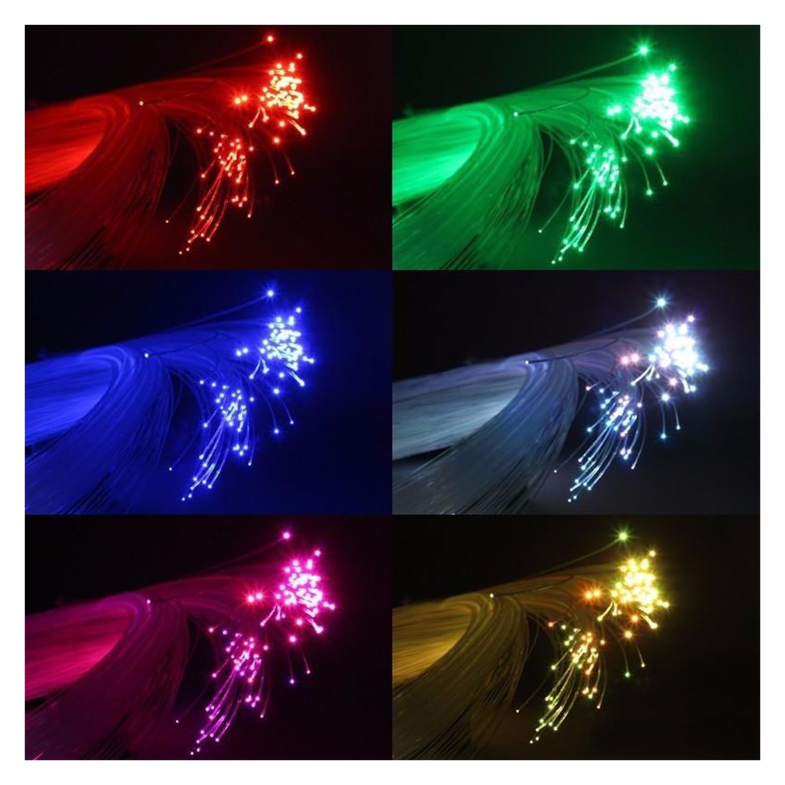 Oświetlenie Wnętrza Samochodu Kabel Światłowodowy End Glow 0.75mm 350 Szt. 2M Plastikowy Optyczny PMMA Do Sufitu Gwiezdnego Nieba Wszelkiego Rodzaju Sterownik Silnika Światła LED