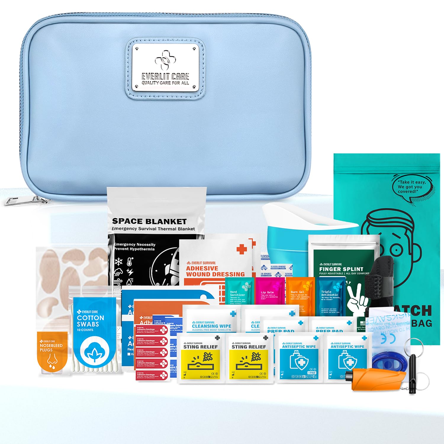 Amazon.com: EVERLIT CARE Car First Aid Kit with Emergency Supplies