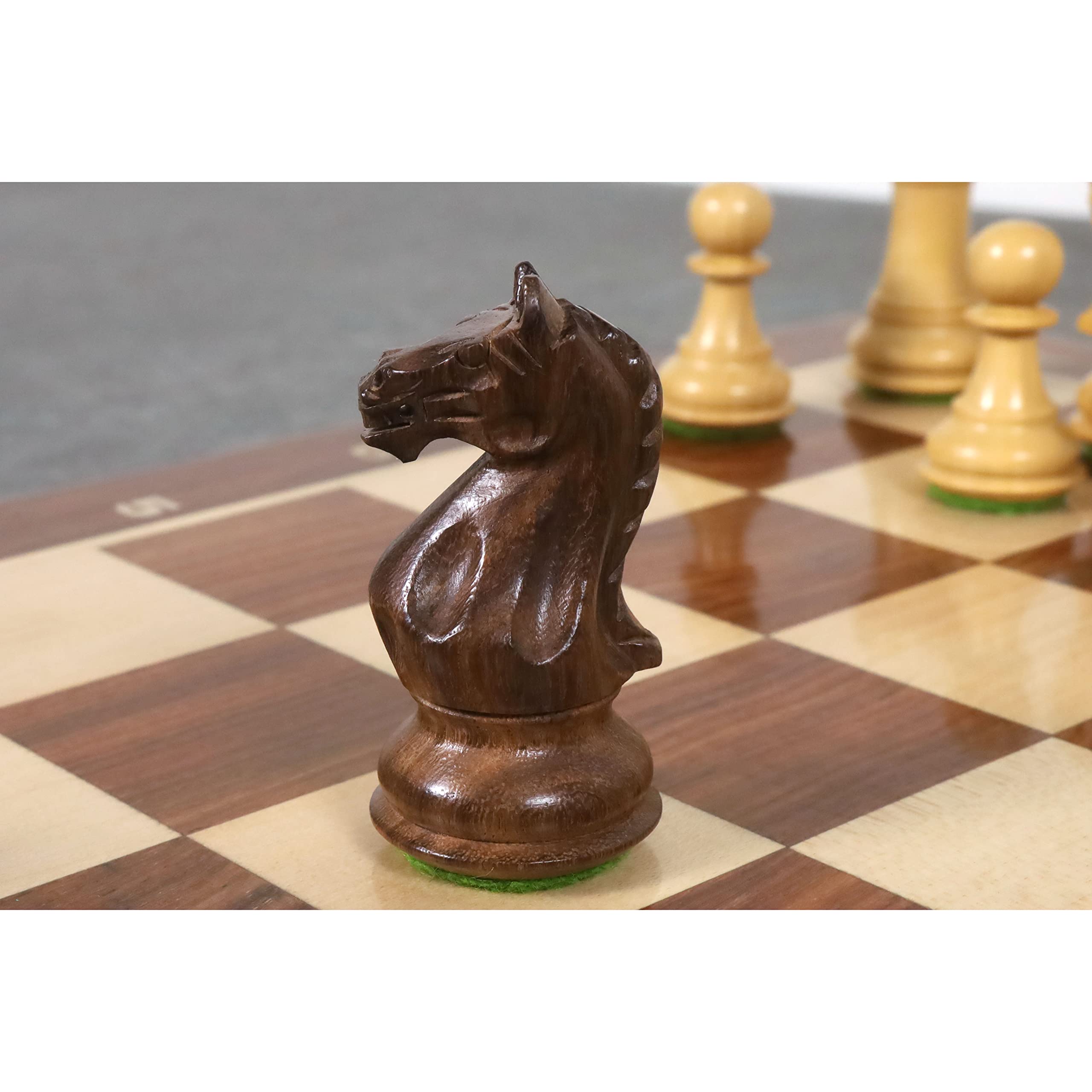Royal Chess Mall - Gambit Staunton 9,53 cm Scacchi Set - Palissandro dorato ponderato