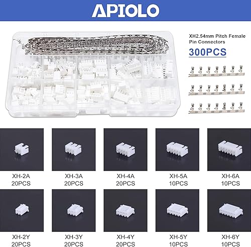 Miniatura 5 de APIOLO Dupont Kit de herramientas de prensado, 1550 conectores Dupont de 0.100 in y 460 conectores JST-XH de 0.100 in para AWG 26-18 (0.1-1 mm),