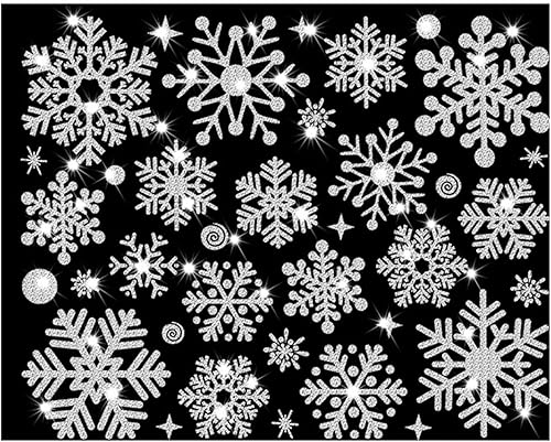 Adhesivos de vidrio electrostático en ventanas de Navidad y calcomanías de Navidad en las paredes, calcomanías de pared de Navidad extraíbles para