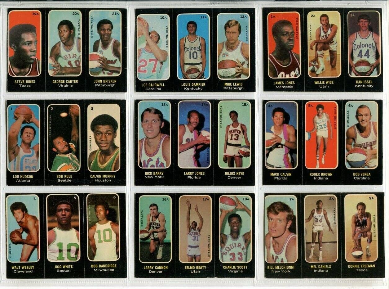 1971-72 Topps Trio Basketball Stickers Complete Set 26 Cards Ex/MT Nice 75703