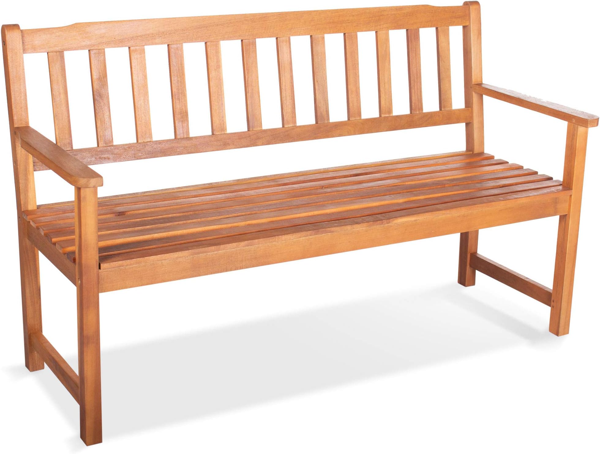 Kingfisher 3 Seater Hardwood Garden Patio Bench Amazon.co.uk Garden