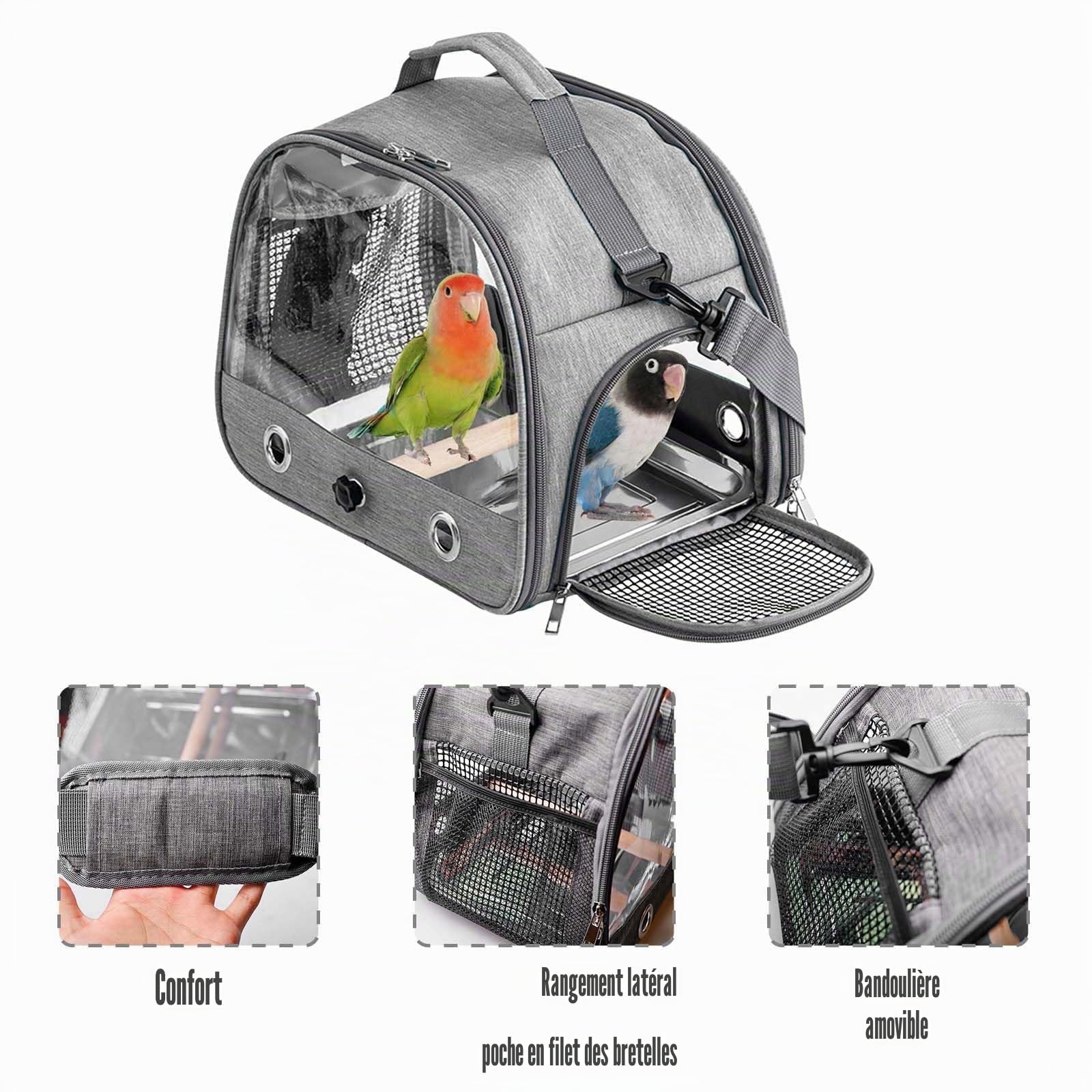 Cage à Oiseaux Portable,Sac de Transport Portable pour Oiseaux,Sac de Transport pour Oiseaux, Sac de Transport pour perroquets,Sac à Dos léger pour Perroquet,Sac à Dos pour Oiseaux et Petits Animaux