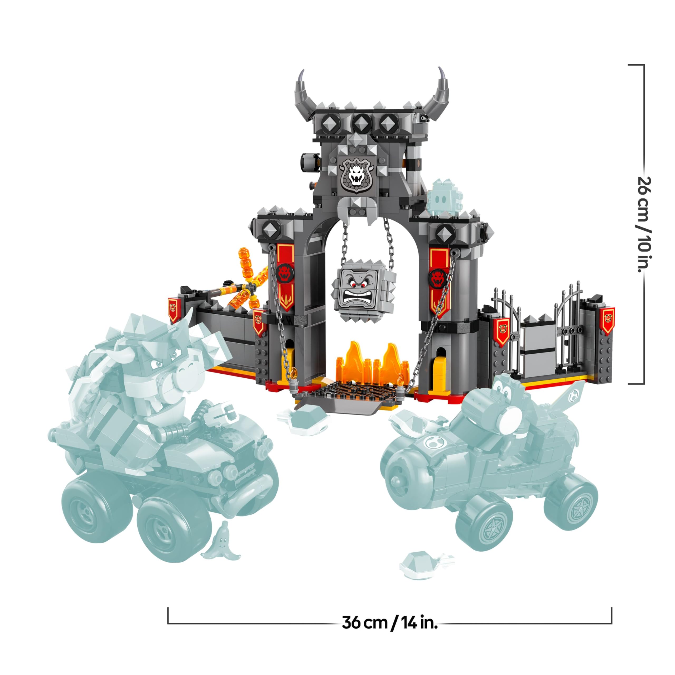 LEGO Super Mario: Mario Kart – Castello di Bowser Giocattolo - Set Interattivo con 2 Macchine e 4 Figure Incluso Yoshi - Regalo da Gaming per Bambini e Bambine da 9 Anni in su - 72039