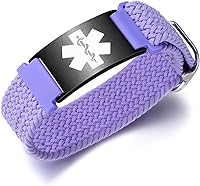 Vista 23 de Pulseras deportivas personalizadas de alerta médica para mujeres y hombres – Pulseras de identificación médica personalizadas con grabado gratuito
