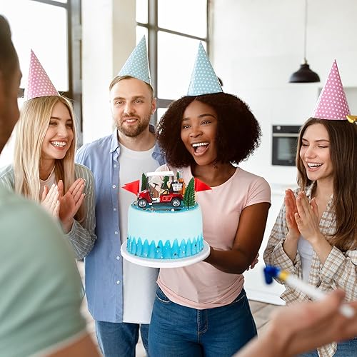 Miniatura 6 de Leitee 21 piezas de decoración de pastel de golf, decoración de pastel de golf, incluye mini carrito de golf, juguete de bandera roja, pelota de