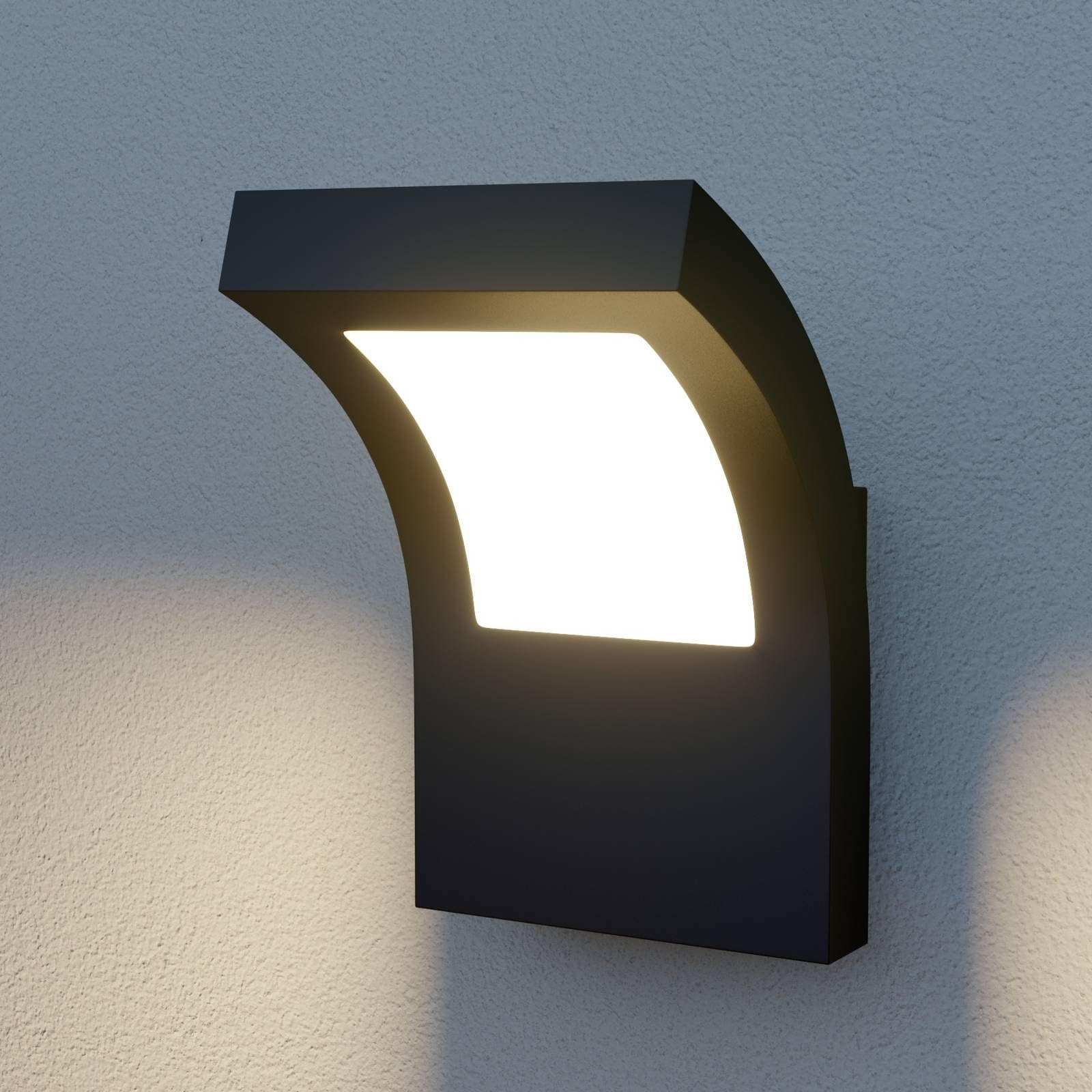 LED Applique Exterieur 'Lennik' (Moderne) En Noir En Aluminium (1 Lampe,à) Applique Exterieur