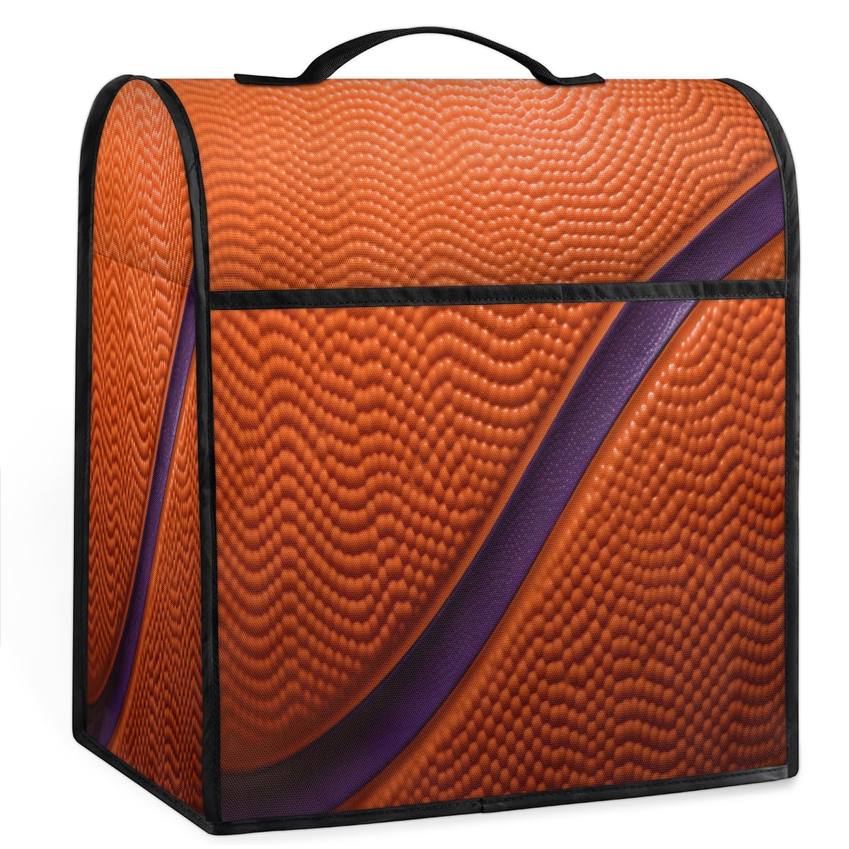 Coffee Maker Cover Basketball Texture Kitchen Appliance Covers Small Appliance Covers Blender Cover Juicer Cover Dust Covers for Kitchen Appliances with Top Handle and Pockets,Washable,B106