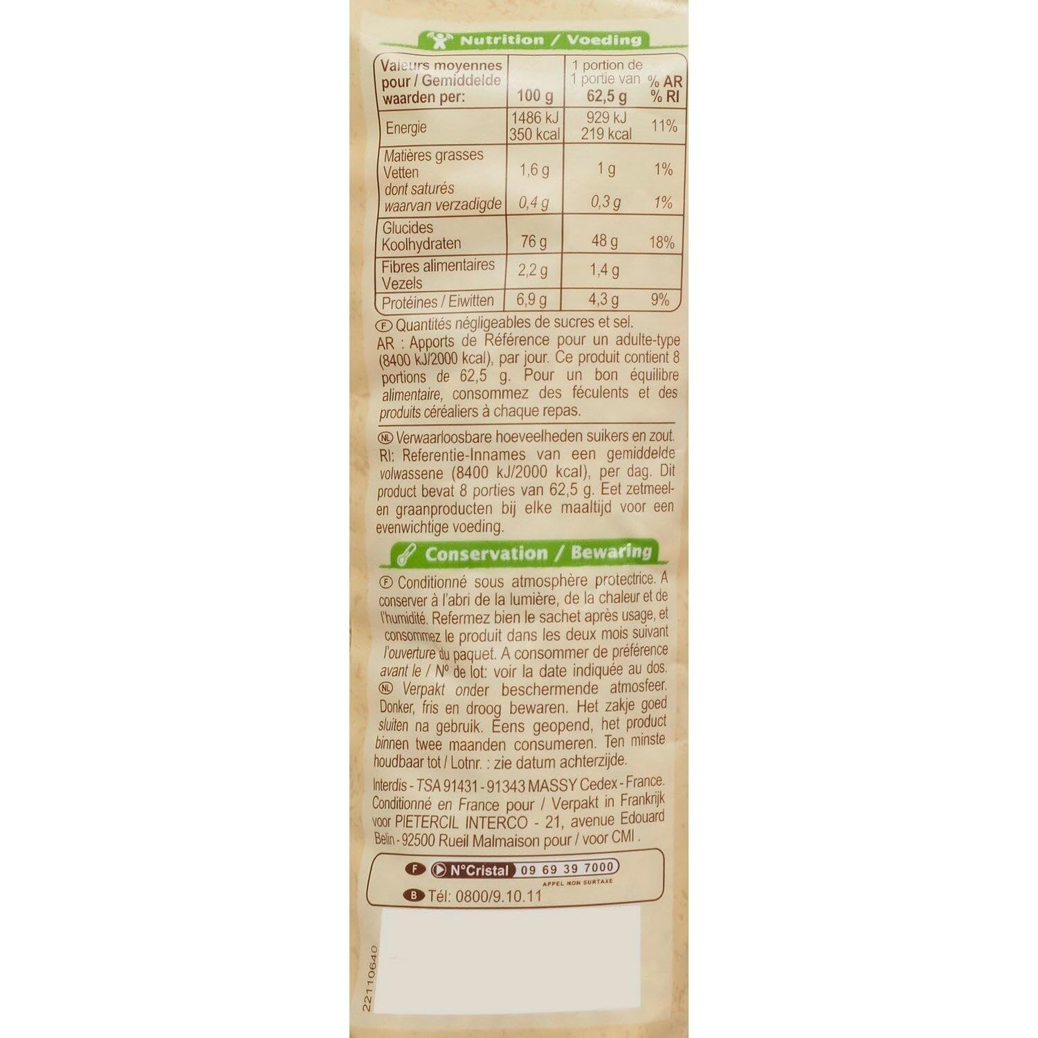 Cuisson rapide et engagement producteurs avec le Riz Semi-Complet IGP Bio CARREFOUR BIO, format 500g, origine Camargue - Lot de 4