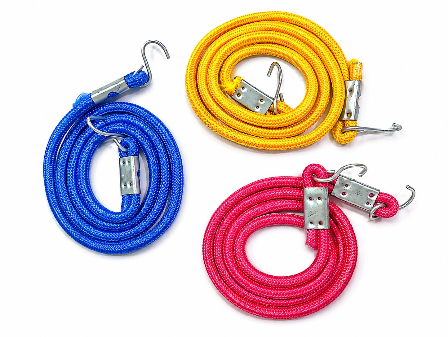 Bansi & Jokar 2Pc Super Strong Thick Elastic Rope with Hook | 12mm Dia, 6 Feet Length, Stretched Up to 10 Feet | Stretchable Rope for Cloth Drying, Luggage Tying for Bikers, Bungee Cord(Neon Colours)-image-15