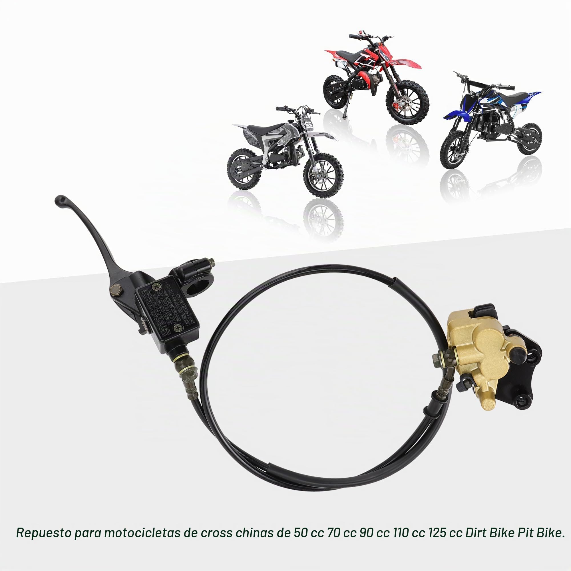 GOOFIT Montaje de Pinzas de Cilindro Maestro de Freno de Disco Delantero Reemplazo para 50cc 70cc 90cc 110cc 125cc 150cc Dirt Bike Pit Bike