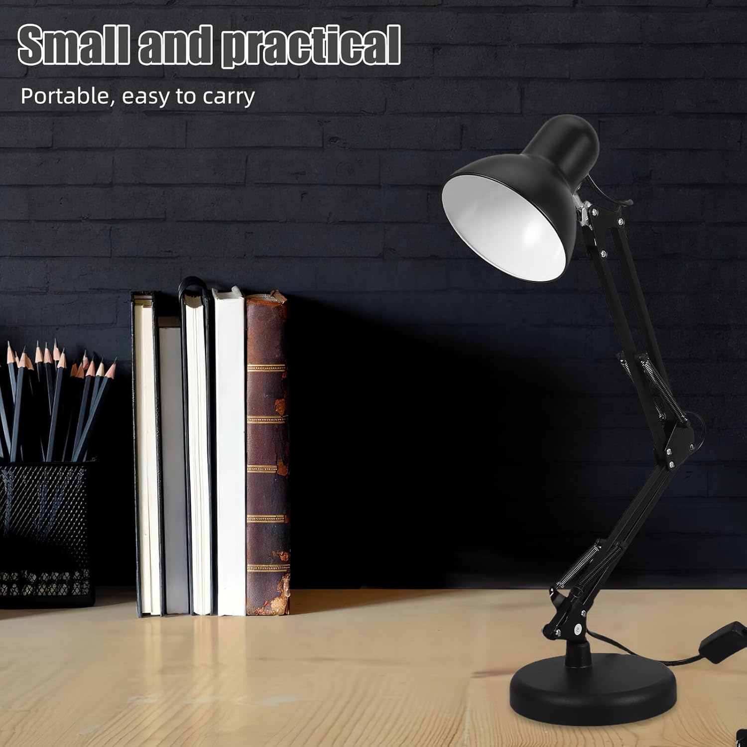 NUOBESTY Foldable Table Lamp with Adjustable Brightness for Eye Protection Portable and Desk Light for Reading Writing Screen Use at Home School and Office