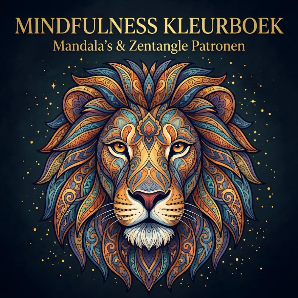 Mindfulness Kleurboek: Mandala's & Zentangle Kunstmotieven met Dieren voor Volwassenen ter Ontspanning en Stressvermindering